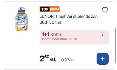 Lenor wasverzachters in mooie korting