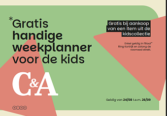 📅 C&A Gratis handige weekplanner voor de kids