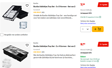 🧊 Buxibo IJsblokjes vormen 2 + 1 gratis