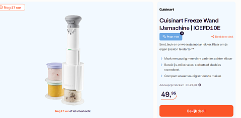 🍦 Cuisinart Freeze Wand IJsmachine nu -62%