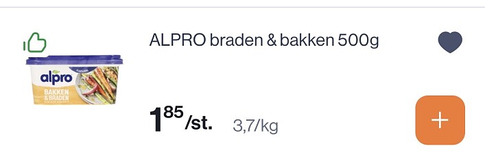 Alpro bakken&braden 500 gram voor slechts 0,85€ met coupon