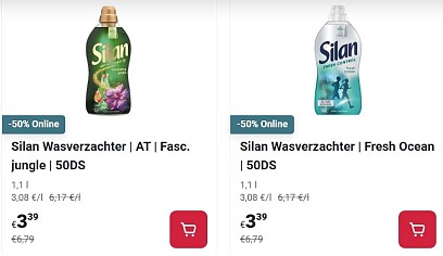 Silan wasverzachter -50% op Delhaize.be