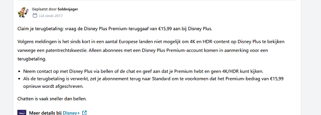 💰 Disney Plus Premium gebruikers: claim je terugbetaling van 15,99 euro