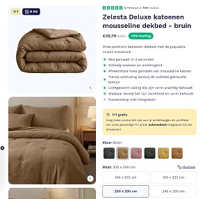 2 hoesloze zomerdekbedden voor 35,70€ ipv 238!