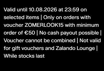 15% korting bij Zalando
