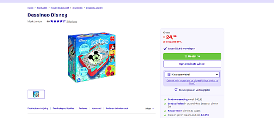 ✏️ Jumbo Dessineo Disney tekenspeelgoed nu -44%