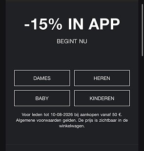 -15% bij H&M
