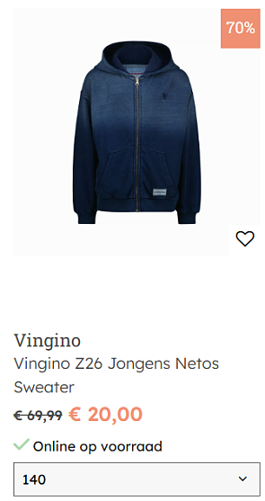 Vingino jongens sweater -70%