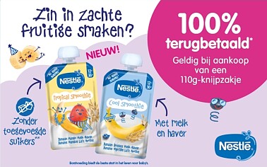GRATIS 1 knijpzakje Nestlé® Baby Fruit 110g