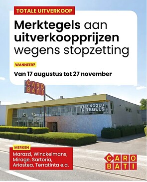 Tegels Carobati Totale Uitverkoop 🏠