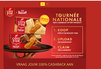 🍫 Côte d'Or Biscoff 190g: 100% cashback, dus gratis!