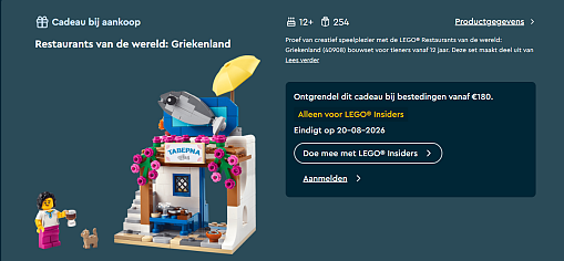🎁 Gratis LEGO cadeaus bij aankoop