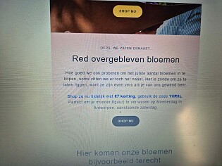 Red overgebleven bloemen