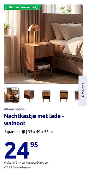 Nachtkastje voor 24,95€!