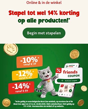 Stapelkortingen bij MaxiZoo