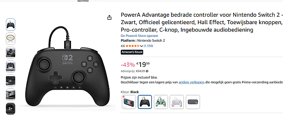 🎮 Controller voor Nintendo Switch 2