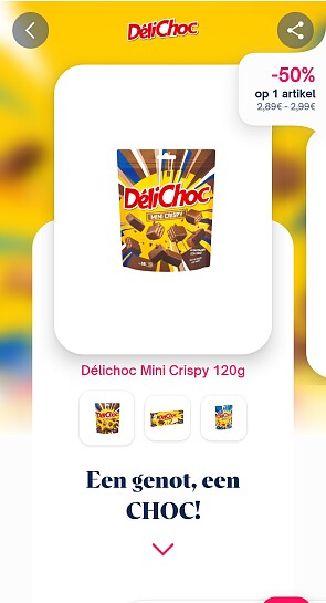 50% korting op Déli Choc