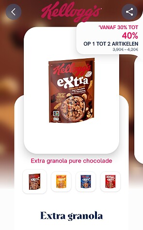Tot 40% korting op Kellogg's