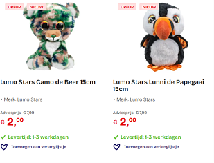 Lumo stars knuffels