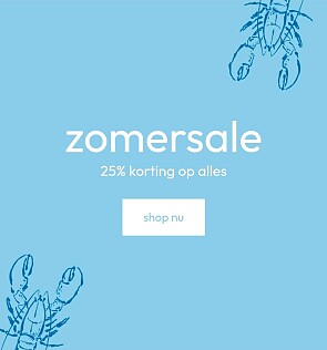 Zomersale: 25% korting op ALLES