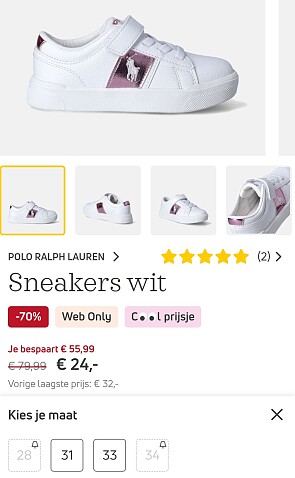 70% korting op meisjesschoenen