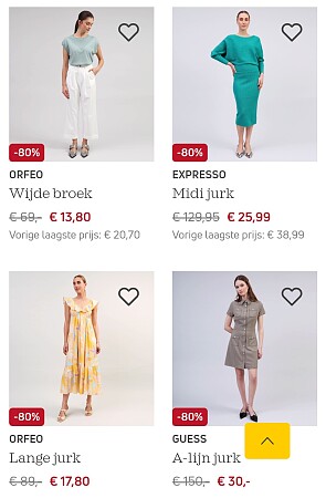 80% korting op alle dameskleding bij torfs💛😱