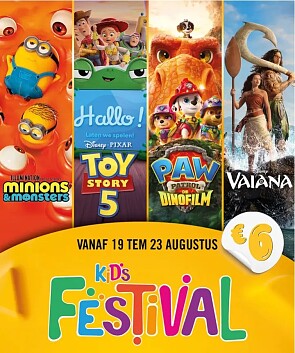 Kids festival 🎥 €6,00 voor kids 🍿