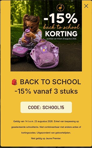 🎒 BACK TO SCHOOL -15% vanaf 3 stuks