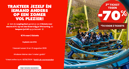 🎢 Pretpark Deal: 2 tickets voor slechts 74 euro bij Walibi