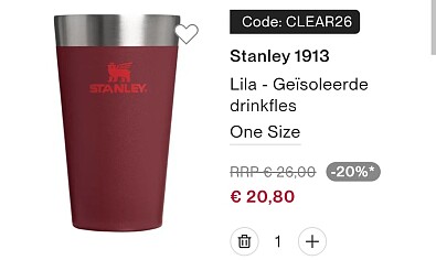 Stanley drinkflessen vanaf 15,60€!