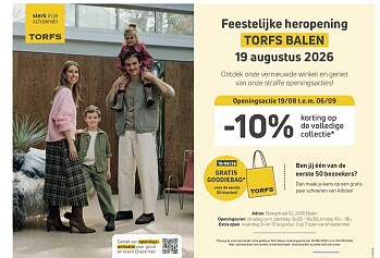 Feestelijke heropening Torfs Balen 19 Augustus