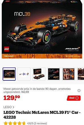 LEGO Technic McLaren MCL39 F1® auto (42228)