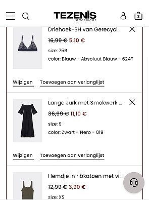 Tezenis koopjes