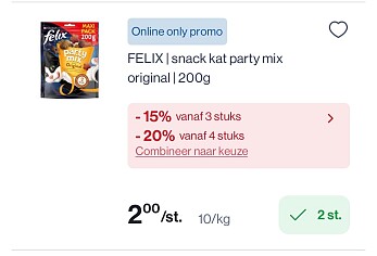 Felix katten snacks in promo + coupon