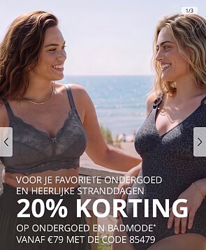 20% korting op ondergoed en badmode vanaf €79