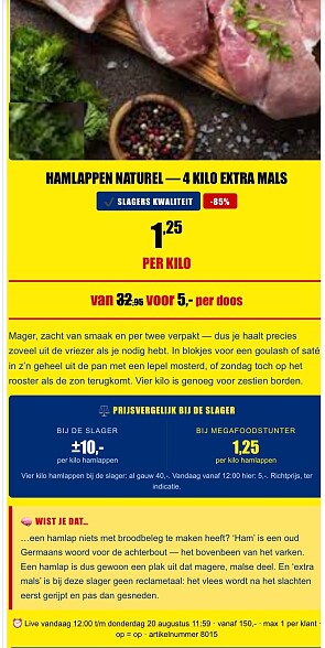 Hamlappen NATUREL -85%