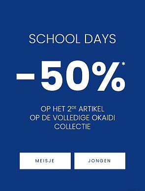 SCHOOL DAYS -50% op het 2 de artikel