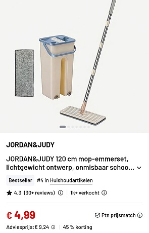 JORDAN&JUDY 120 cm mop-emmerset