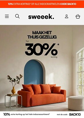 10% korting op het volledige indoorassortiment