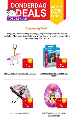Tot -60% op speelgoed bij Lobbes