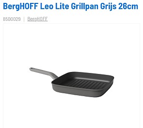 BergHOFF Leo Lite Grillpan Grijs 26cm