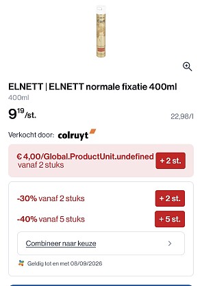 Elnett haarspray in promo