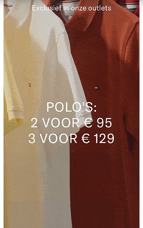 Polo actie bij Tommy Hilfiger