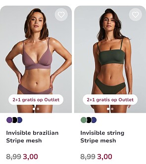 2+1 op outlet Hunkemöller!