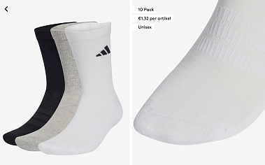 ADIDAS PERFORMANCE Sportsokken 10 stuks voor 13,14€!