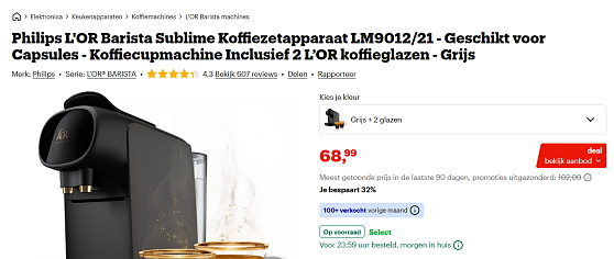 ☕ Philips L'OR Barista Sublime koffiezetapparaat