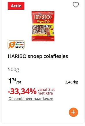 Haribo snoepjes 500 gram aan top prijs