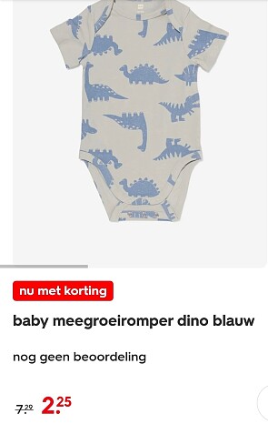 Baby meegroeiromper -69%