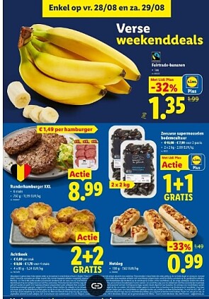 Weekenddeals Lidl op 28/8 en 29/8/26
