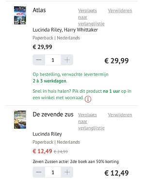Tweede boek aan halve prijs